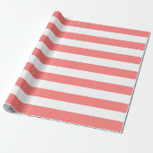 Korallenstreifen Geschenkpapier (Ungerollt)