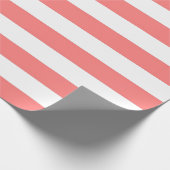 Korallenstreifen Geschenkpapier (Ecke)