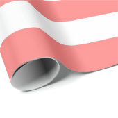 Korallenstreifen Geschenkpapier (Rolleneckpunkt)