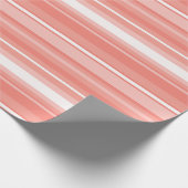 Korallenstreifen Geschenkpapier (Ecke)