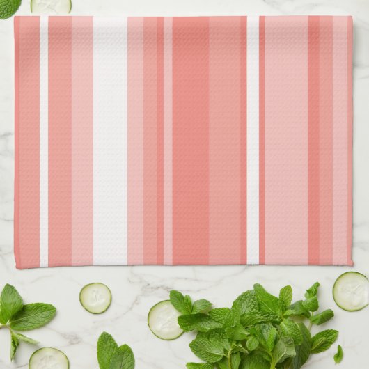 Korallenstreifen Handtuch (Gefaltet)
