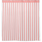 Korallenstreifen mit Weiß Duschvorhang (Vorderseite)