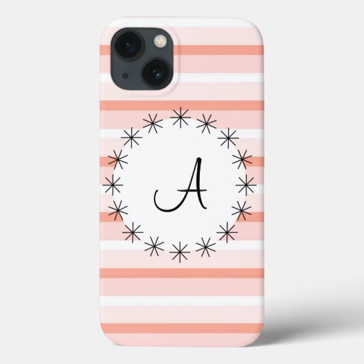 Korallenstreifen "Monogram" iPad-Gehäuse Case-Mate iPhone Hülle (Rückseite)