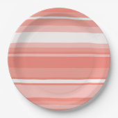 Korallenstreifen Pappteller (Vorderseite)