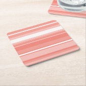 Korallenstreifen Rechteckiger Pappuntersetzer (angewinkelt)