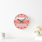 Korallenstreifen Runde Wanduhr (Zuhause)