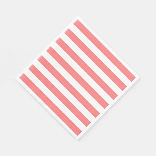 Korallenstreifen Serviette (Ecke)
