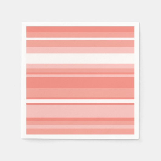 Korallenstreifen Serviette (Vorderseite)
