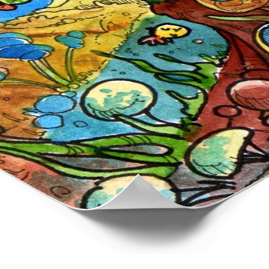 Korallenträume Poster (Ecke)