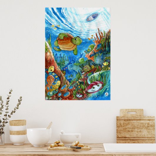 Korallenträume Poster (Küche)