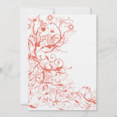 Korallenvögel & Wirbel Hochzeitseinladungen Einladung (Rückseite)