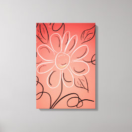 Korallenwand und weiße Wand Leinwanddruck