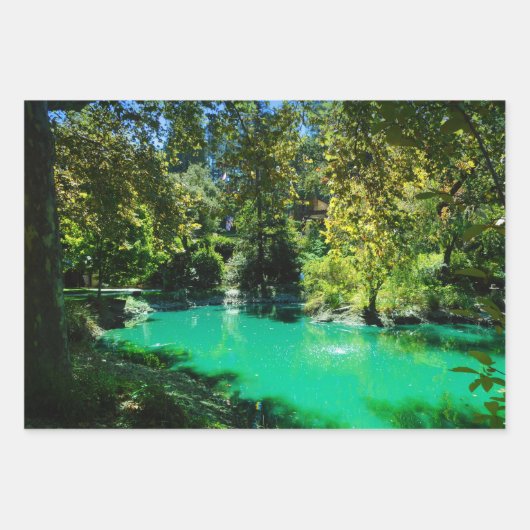 Korallenwasser des Sees Hochwertiges Triad Bundle Geschenkpapier Set (Vorderseite 3)