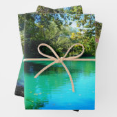 Korallenwasser des Sees Hochwertiges Triad Bundle Geschenkpapier Set (Beispiel)