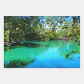 Korallenwasser des Sees Hochwertiges Triad Bundle Geschenkpapier Set (Vorderseite)