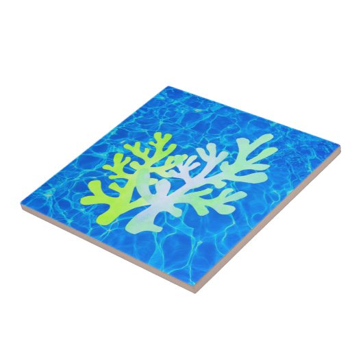 Korallenwasser Fliese (Seite)