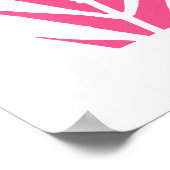 Korallenweiße Acrylpalme-Blätter Poster (Ecke)