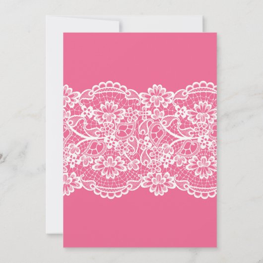 Korallenweiße Außendusche Brautparty Einladung (Rückseite)