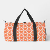 Korallenweißes Herzen-Muster Duffle Bag (Vorderseite)