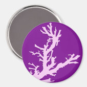 Korallenzweig - Amethyst und Orchid Magnet (Vorderseite/Rückseite)
