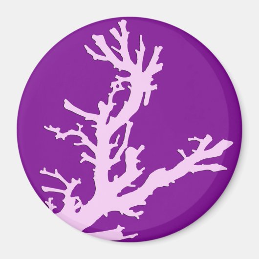 Korallenzweig - Amethyst und Orchid Magnet (Vorne)
