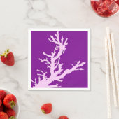 Korallenzweig - Amethyst und Orchid Serviette (Beispiel)