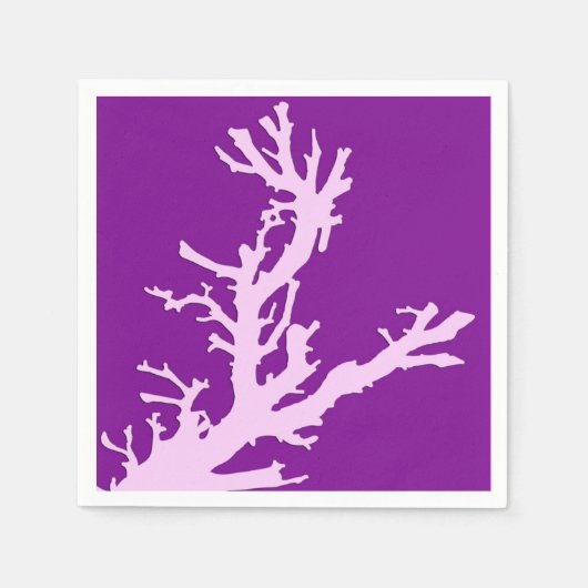 Korallenzweig - Amethyst und Orchid Serviette (Vorderseite)