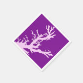Korallenzweig - Amethyst und Orchid Serviette (Ecke)