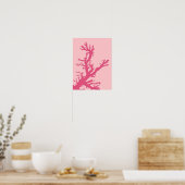 Korallenzweig, Korallenrosa Poster (Küche)