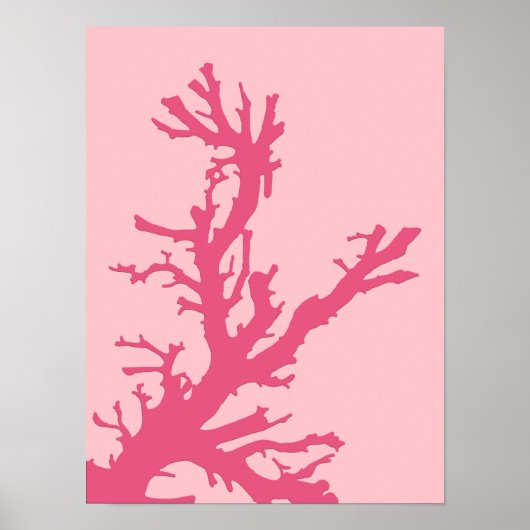 Korallenzweig, Korallenrosa Poster (Vorne)