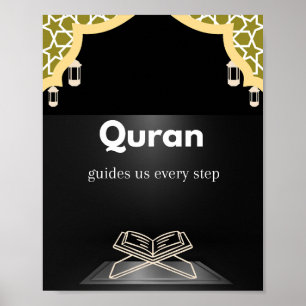 Koran führt uns jeden Schritt / Motivations-Wandku Poster