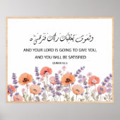 Koran Zitat Islamische Mauer Kunst, Surah und Dhuh Poster (Vorne)