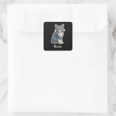 Korat Quadratischer Aufkleber (Tasche)