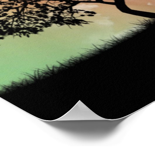 Korb auf einem Hügel Poster (Ecke)