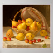Korb aus Birnen und Krabapeln Poster (Vorne)