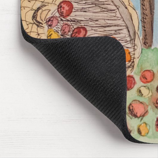 Korb der Äpfel Mousepad (Ecke)