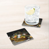 Korb der Blume, Jan Brueghel der Jüngere Rechteckiger Pappuntersetzer (Vor Ort)