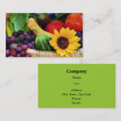 Korb der Ernte des Gartens Visitenkarte (Vorne/Hinten)