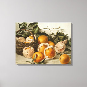 Korb der Orangen Leinwanddruck