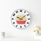 Korb der Pommes-Fritesuhr Große Wanduhr (Zuhause)