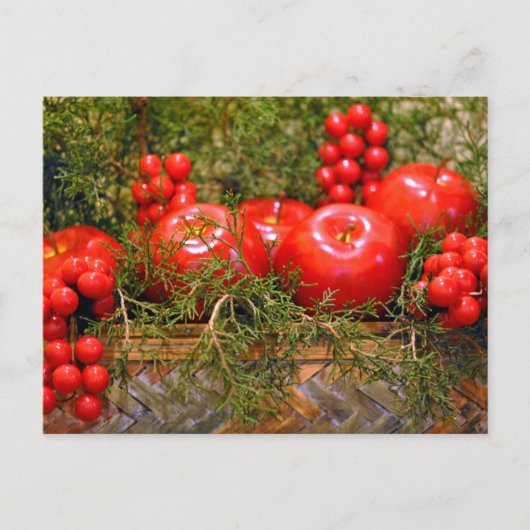 Korb der Weihnachtsmann Postkarte (Vorderseite)