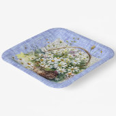 Korb der weißen Sterne Pappteller (Gewinkelt)