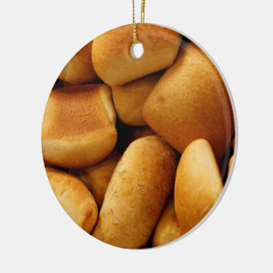 Korb des Abendessens Rolls Keramikornament