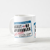 Korb des Deplorables Karten-tragenden Mitgliedes Kaffeetasse (Vorderseite Links)