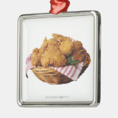 Korb des gebratenen Huhns Ornament Aus Metall (Links)
