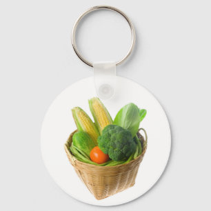Korb des Gemüses Schlüsselanhänger