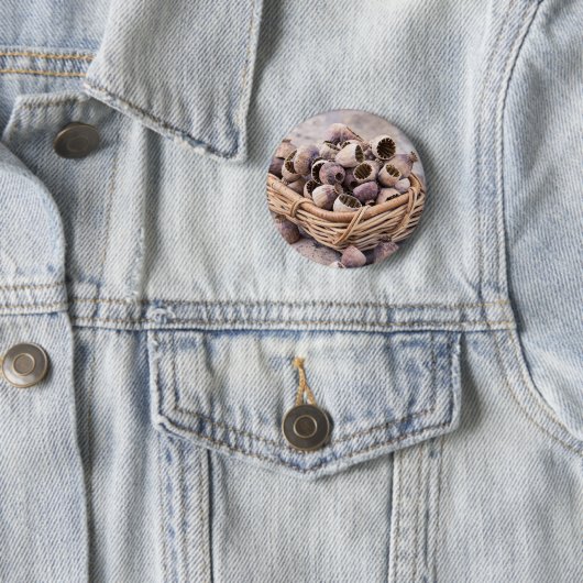 Korb des getrockneten Hülsen-Mohns Button (Beispiel)
