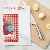 Korb des KirschGeschirrtuchs durch Künstler Geschirrtuch (Viertel Falte)