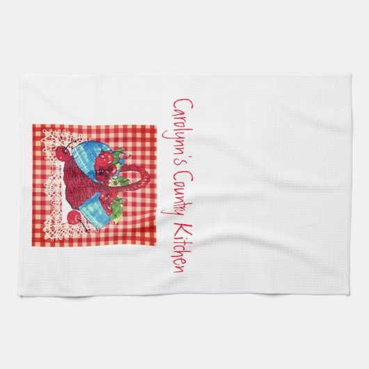 Korb des KirschGeschirrtuchs durch Künstler Geschirrtuch (Horizontal)