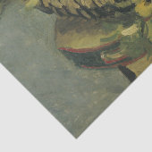 Korb des Stiefmütterchens auf einer kleinen Seidenpapier (Detail)